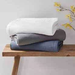 Gray Full/Queen Lightweight Cotton Blanket