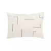 Gray Geometric Woven Lines Throw Pillow