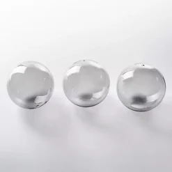 Gray Glass Orbs, Set of 3