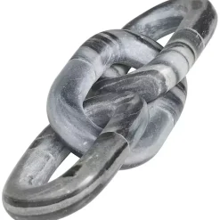 Gray Marble 3-Link Chain Sculpture
