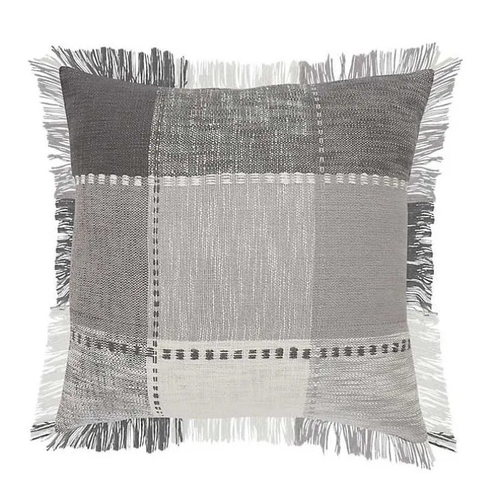 Gray Monochrome Accent Pillow
