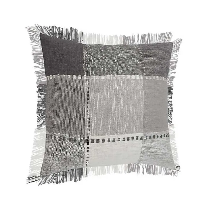 Gray Monochrome Accent Pillow