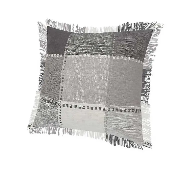 Gray Monochrome Accent Pillow
