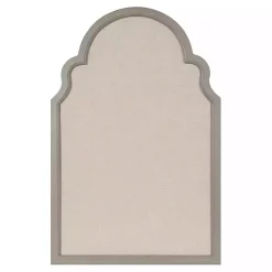 Gray Scalloped Arch Fabric Pinboard
