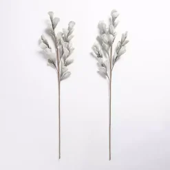 Gray Shell Leaf Stems, Set of 2