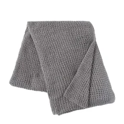 Gray Soft Knitted Throw
