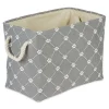 Gray Trellis Paw Print Storage Basket, 14 in.