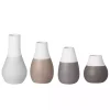 Gray Two-Toned Mini Vases, Set of 4