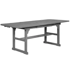 Gray Wash Extendable Outdoor Dining Table