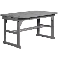 Gray Wash Extendable Outdoor Dining Table