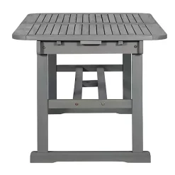 Gray Wash Extendable Outdoor Dining Table
