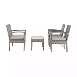 Gray Wicker Frame 4-pc. Outdoor Living Set