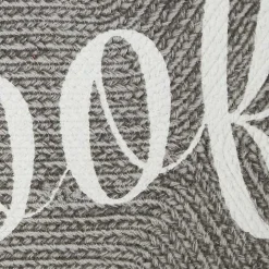 Gray Woof Bone Pet Bowl Mat