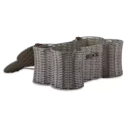 Gray Woven Bone Shaped Basket, 24 in.