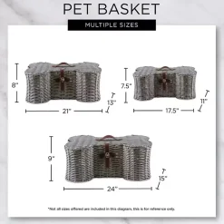 Gray Woven Bone Shaped Basket, 17 in.