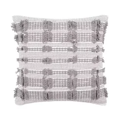 Gray Woven Frill Pillow