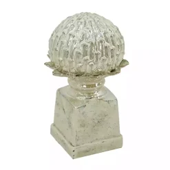 Graywash Artichoke Stoneware Statue