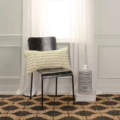 Green and Natural Animal Patterned Lumbar Pillow