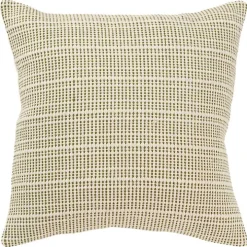 Green and Natural Sea Striped Pillow