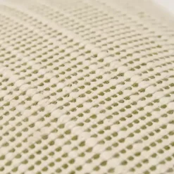 Green and Natural Sea Striped Pillow