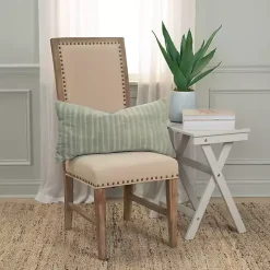 Green Asymmetrical Stripe Lumbar Pillow