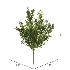 Green Boxwood Bush Stems, Set of 3