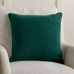 Green Cross Stitch Trees Christmas Pillow