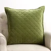 Green Diamond Velvet Pillow