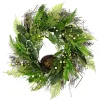 Green Foliage Bird Nest Wreath