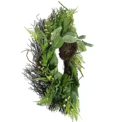 Green Foliage Bird Nest Wreath