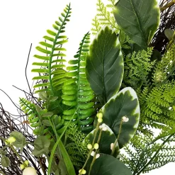 Green Foliage Bird Nest Wreath