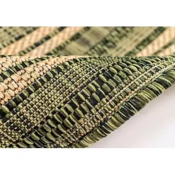 Green Framed Border Outdoor Area Rug, 7x9