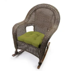 Green French Edge 2-pc. Outdoor Wicker Cushion Set