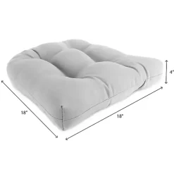 Green French Edge 2-pc. Outdoor Wicker Cushion Set