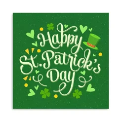 Green Happy St. Patrick's Day Canvas Art Print