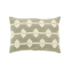 Green Heathered Embroidered Diamond Throw Pillow
