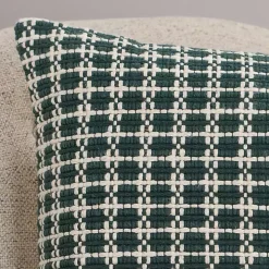 Green Hemlock Woven Pillow