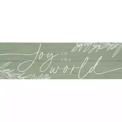 Green Joy to the World Wall Plaque