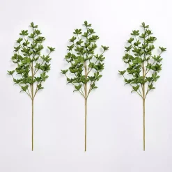 Green Leaves Stems, Set of 3