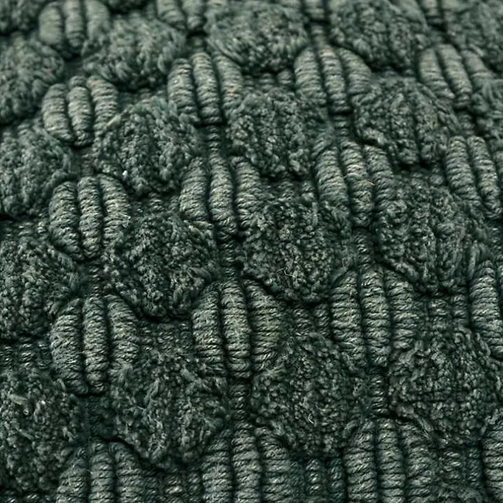 Green Looped Cotton Throw Pillow