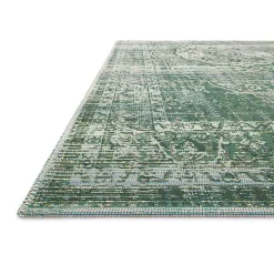 Green Mist Tribal Medallion Outdoor Rug, 6x9