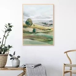 Green Pastures I Framed Canvas Art Print
