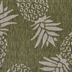 Green Pineapple Outdoor Area Rug, 7x9