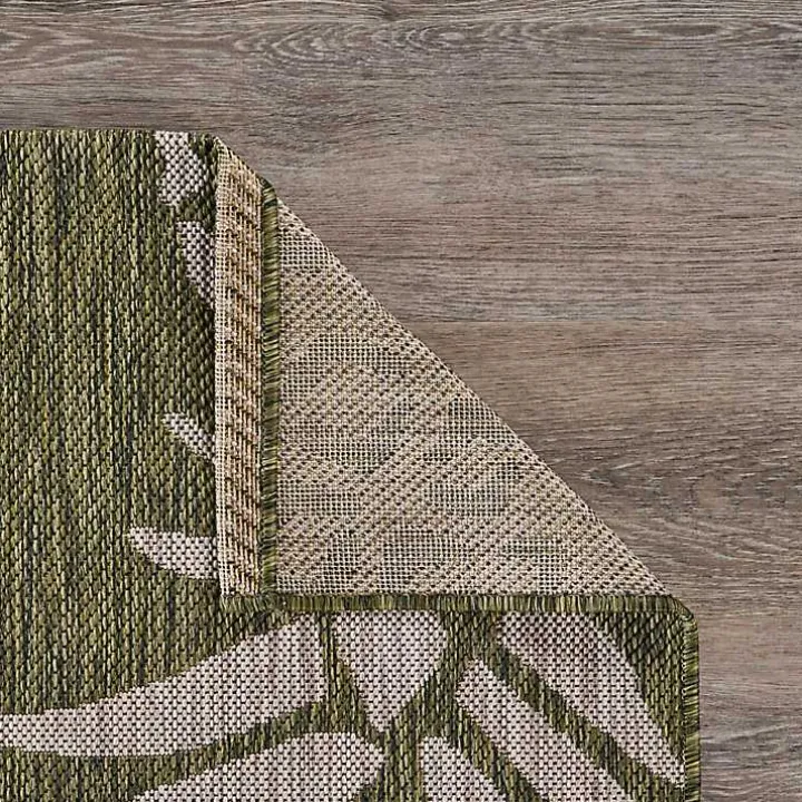 Green Pineapple Outdoor Area Rug, 7x9