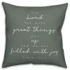 Green Psalm 126:3 Indoor/Outdoor Pillow