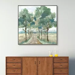 Green Reverie Framed Canvas Art Print