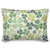 Green Shamrocks Indoor/Outdoor Lumbar Pillow