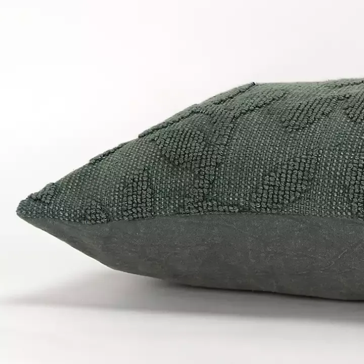Green Stonewash Botanical Pillow