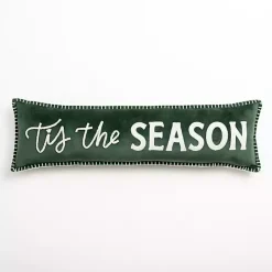 Green Tis the Season Christmas Pillow