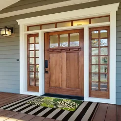 Green Tropical Fronds Doormat